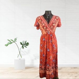Boho Wrap Dress